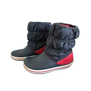 Crocs Kids Crocband Winter Boots Unisex Water Resistant Pull On Shoes Size 6